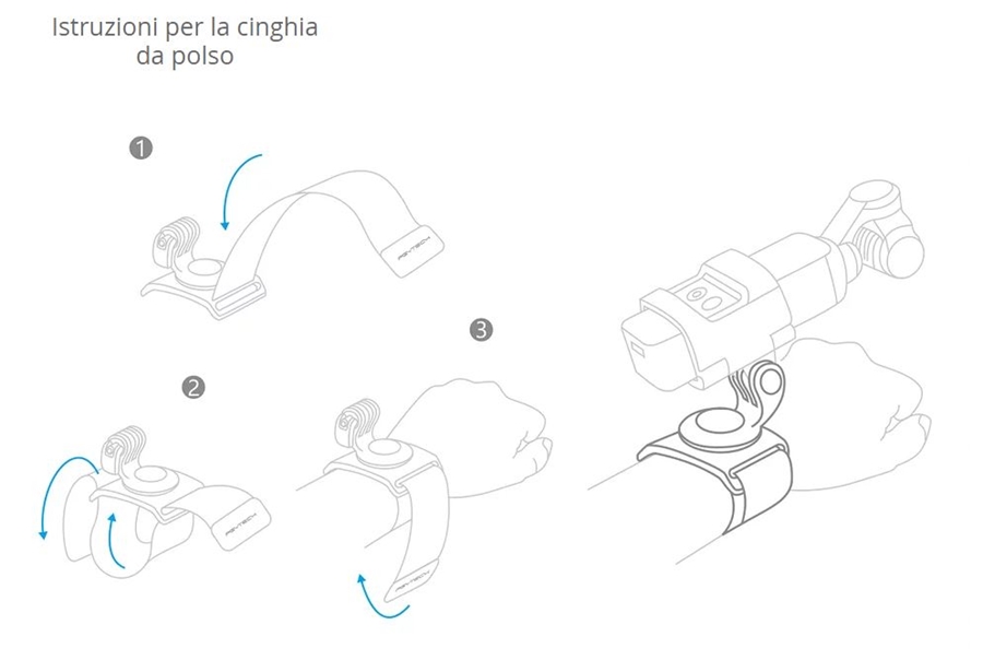 CINTURINO A MANO E DA POLSO PER ACTION CAMERA