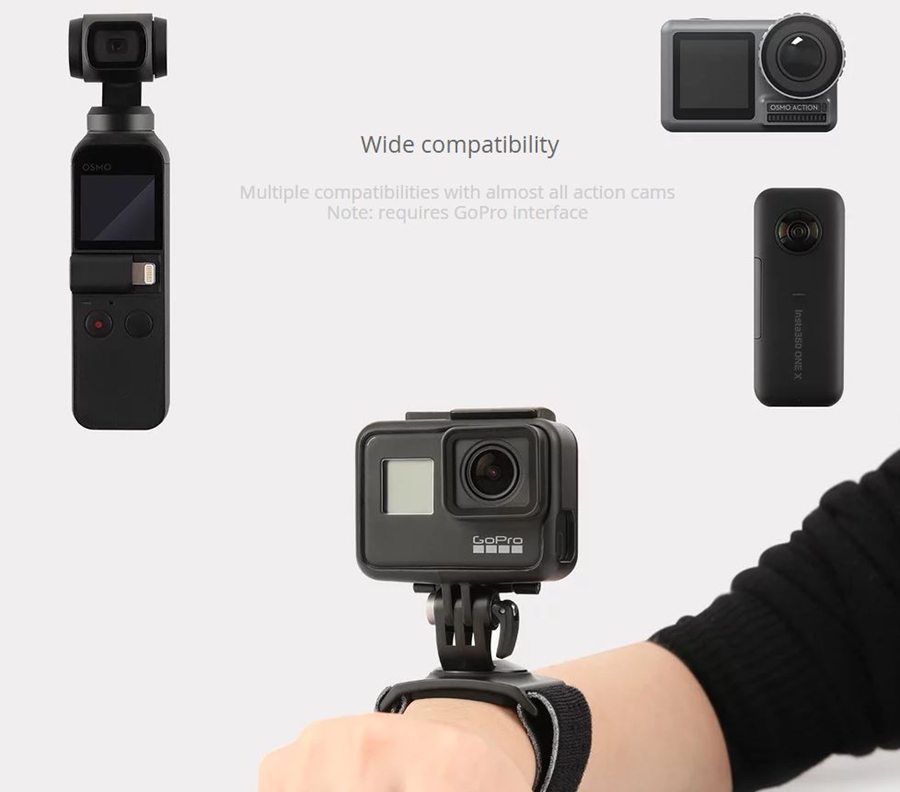 CINTURINO A MANO E DA POLSO PER ACTION CAMERA
