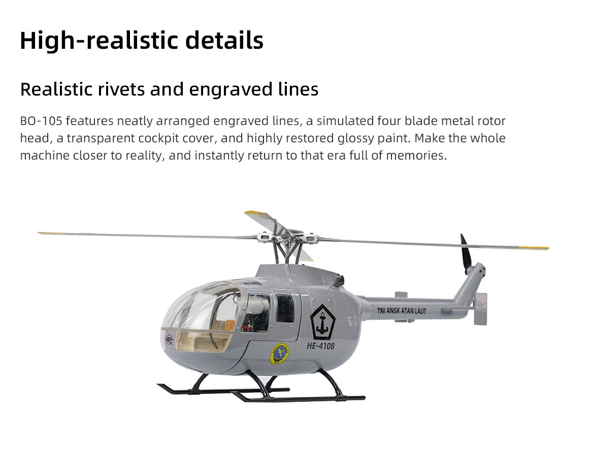 FlyWing BO-105 Grey
